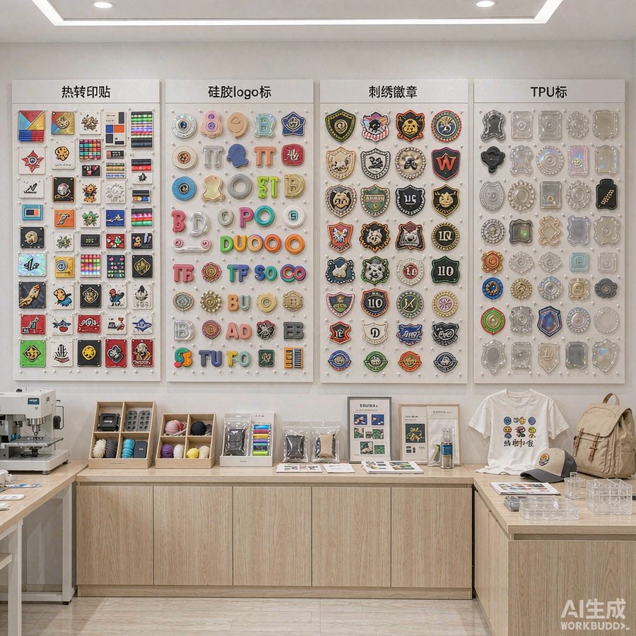 Sample room with patch displays
